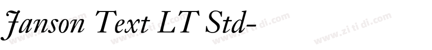 Janson Text LT Std字体转换